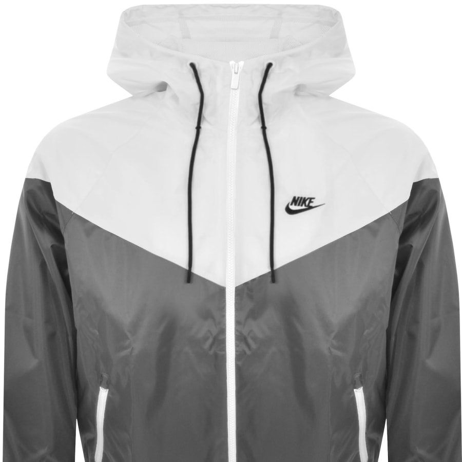 Nike windbreaker mens white and black on sale